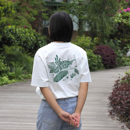 PADI x YURIE 廃漁網リサイクルTシャツ（ウミガメ）