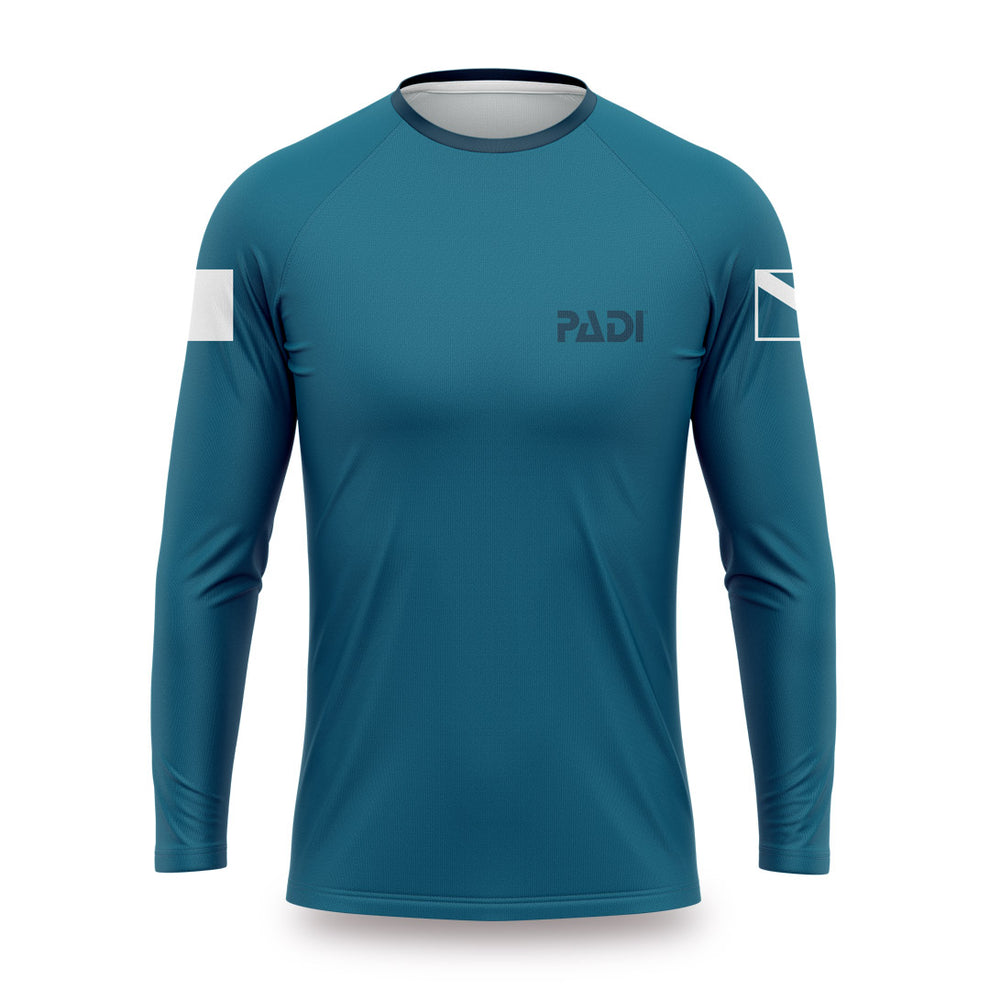 PADI ラッシュガード - Teal Flags – PADI Gear Japan